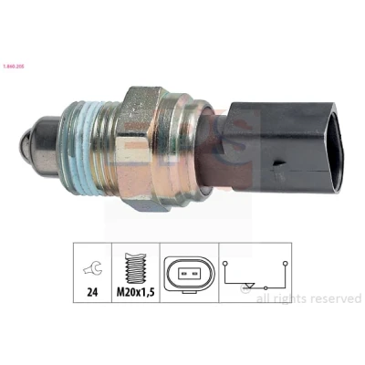 Imagem de EPS 1.860.205 Interruptor, luz de marcha atrás Made in Italy OE Equivalent VOLKSWAGEN: Golf 4, 4 Variant, AUDI: A3 Hatchback