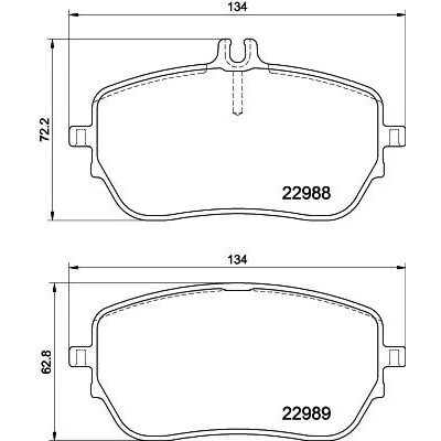 Imagem de HELLA 8DB 355 037 961 Jogo de pastilhas para travão disco MERCEDES BENZ: Classe A, A Sedan, CLA Shooting Brake