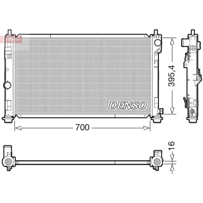 Imagem de DENSO DRM06039 Radiador, arrefecimento do motor 700 427 16