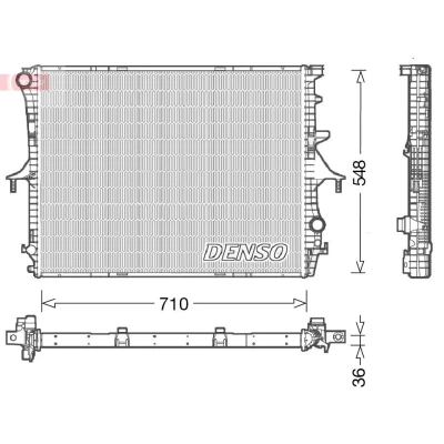 Imagem de DENSO DRM02026 Radiador, arrefecimento do motor 710 577 36