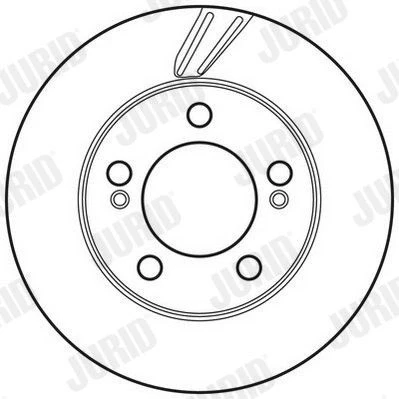 Imagem de JURID 562785JC Disco de travão 294 28 5 130 ventilado revestido sem parafusos