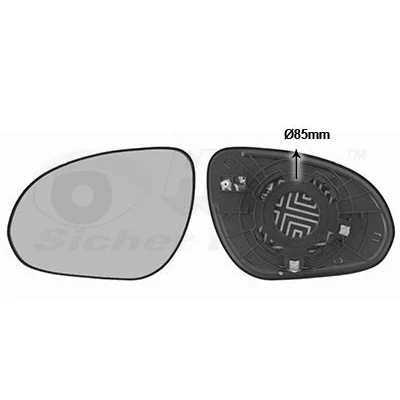 Imagem de VAN WEZEL 8207837 Vidro Espelho esquerda HYUNDAI: i30 I Hatchback, Carrinha