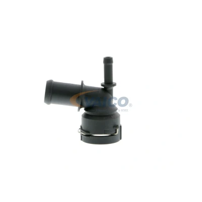 Imagem de VAICO V10 0743 Flange atrás do radiador Original Quality VOLKSWAGEN: Passat B6 Sedan, Golf 5, Jetta 3, AUDI: A3 Sportback, Hatchback