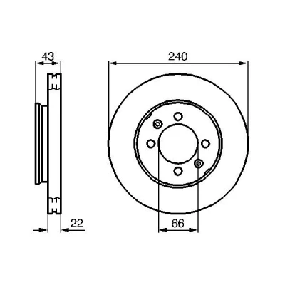 Imagem de BOSCH 0 986 478 813 Disco de travão 239,9 21,9 4 95,2 ventilado, interior ventilado oleado MG: MGF Cabrio
