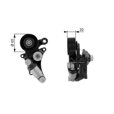 Imagem de GATES FleetRunner Micro V Kit T38305 Polia Tensora MERCEDES BENZ: Classe E Sedan, T modell, C Sedan