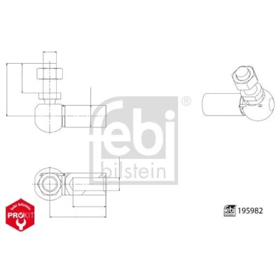 Imagem de FEBI BILSTEIN 195982 Cabeça esférica, tirante de mudanças