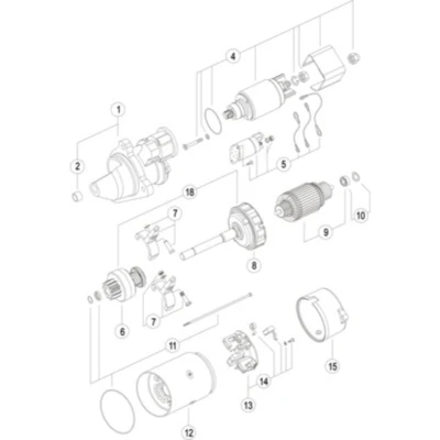 Imagem de MAHLE ORIGINAL MS 43 Motor de arranque 12V 4,2kW 10 31 89,0mm