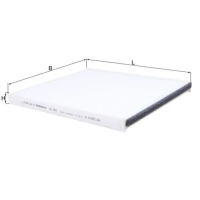 Imagem de MAHLE ORIGINAL LA 851 Filtro, ar do habitáculo Filtro de partículas 258,0 225 20,0 KIA: Carnival 2, I