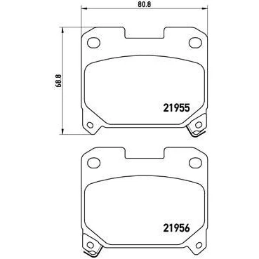 Imagem de BREMBO P 83 091 Jogo de pastilhas para travão disco com avisador sonoro desgaste sem acessórios TOYOTA: Celica VI Coupe