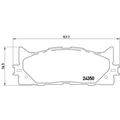 Imagem de BREMBO P 83 117 Jogo de pastilhas para travão disco excl. contacto aviso desgaste com acessórios TOYOTA: Camry VI Sedan