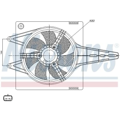 Imagem de NISSENS 85427 Ventilador de Radiador 263 12 110 sem regulador integrado