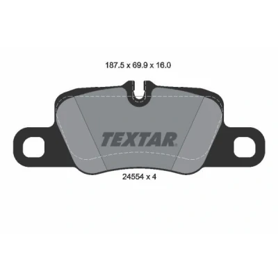 Imagem de TEXTAR 2455402 Jogo de pastilhas para travão disco preparado indicador aviso desgaste PORSCHE: Panamera, 911 Cabrio
