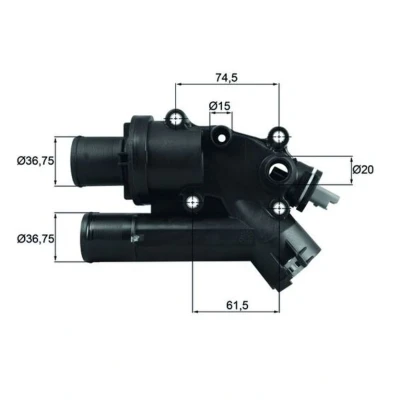 Imagem de MAHLE ORIGINAL TH 46 83 Termóstato, líquido de refrigeração com junta PEUGEOT: 407 SW, 607 Sedan, CITROËN: C8, C Crosser SUV