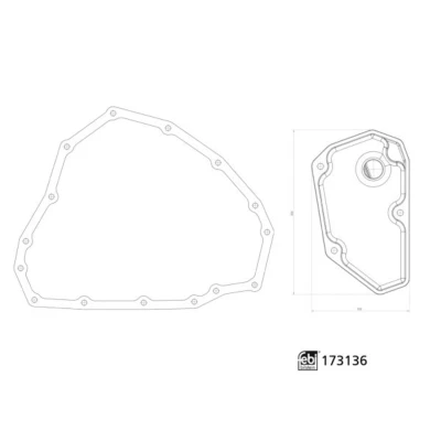 Imagem de FEBI BILSTEIN 173136 Conjunto do filtro hidráulico, caixa velocidades automática com junta cárter óleo NISSAN: Juke