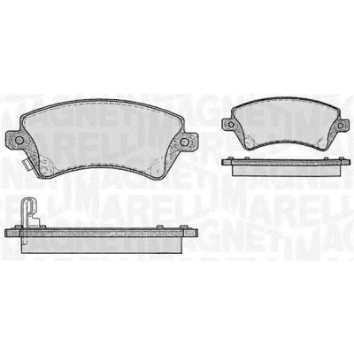 Imagem de MAGNETI MARELLI 363916060408 Jogo de pastilhas para travão disco com avisador sonoro desgaste TOYOTA: Corolla IX Hatchback