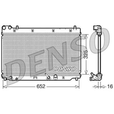 Imagem de DENSO DRM40014 Radiador, arrefecimento do motor Alumínio 325mm 652mm 16mm HONDA: Jazz 2