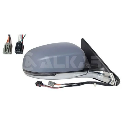 Imagem de Espelho retrovisor Alkar 9060828 à direita com subcapa preto, preto/prateado elétrico aquecível, dobrável electricamente, iluminação circundante,