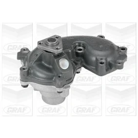 Imagem de GRAF PA553 Bomba de água com junta tampa mecânico Ferro fundido para accionamento da correia trapezoidal estriada FIAT: Punto I Hatchback