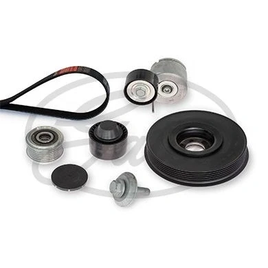 Imagem de GATES K376PK1708 Jogo de correias trapezoidais estriadas com polia da corrreia cambota, roda livre PEUGEOT: 407 SW, Sedan