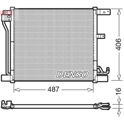 Imagem de DENSO DCN46018 Condensador sem secador R 134a NISSAN: Juke