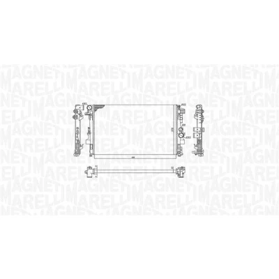 Imagem de MAGNETI MARELLI 350213955000 Radiador, arrefecimento do motor 680 378 23 Aletas de refrigeração soldadas MERCEDES BENZ: Vito Mixto