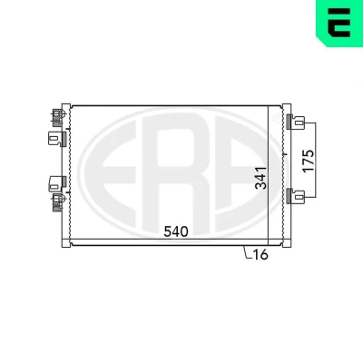 Imagem de ERA 667073 Condensador sem secador RENAULT: Kangoo I Express