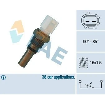 Imagem de Interruptor de temperatura, ventilador do radiador FAE 36540