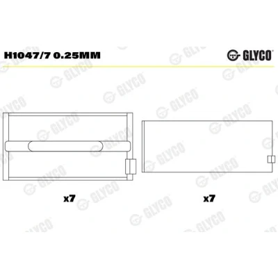 Imagem de GLYCO H1047/7 0.25mm Chumaceira da cambota