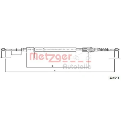 Imagem de METZGER 10.6044 Cabo de Freio Mão traseira esquerda, direita, esquerda 2115/1316 COFLE PEUGEOT: 307 Carrinha