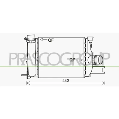 Imagem de PRASCO DA226N001 Intercooler com acoplamentos rápidos RENAULT: Captur, Clio 4, DACIA: Duster II