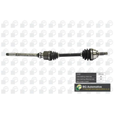Imagem de BGA DS1408R Veio de transmissão Eixo dianteiro, lado direito 865 CITROËN: Xsara Picasso, Berlingo / First I, PEUGEOT: Partner I Van