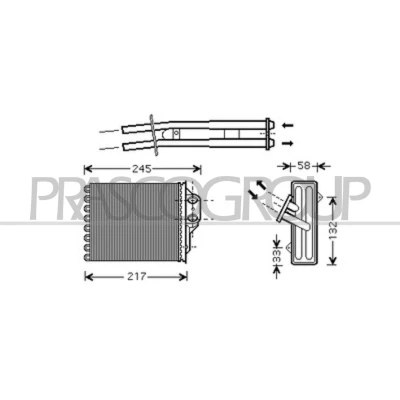 Imagem de PRASCO FT030H001 Radiador Quente FIAT: Panda II Hatchback