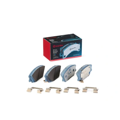 Imagem de BREMBO P 30 121E Jogo de pastilhas para travão disco com avisador sonoro desgaste chapa anti ruído sem acessórios