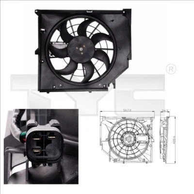 Imagem de Ventilador, arrefecimento do motor TYC 803 0005