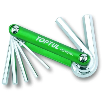 Imagem de TOPTUL AGFH0701 Kit de chaves parafusos angulares H1, H2.5, H3, H4, H5, H6, H8, H10 8