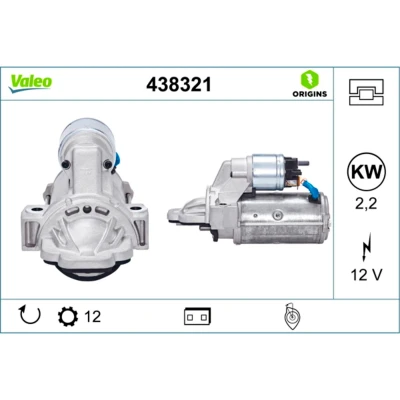 Imagem de VALEO NEW ORIGINAL PART 438321 Motor de arranque 12 2,2 FORD: Transit Mk6 Van, V363 Camião plataforma / Chassis, Custom V362 Van