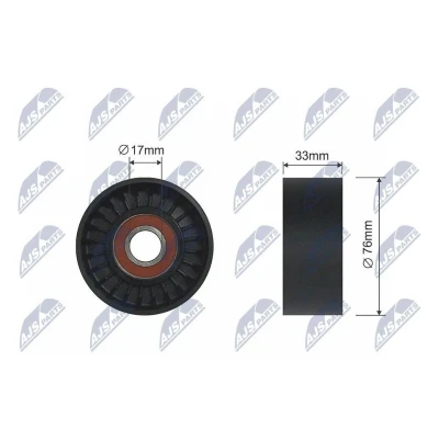 Imagem de NTY RNK HY 515 Polia de desvio/de guia, correia trapezoidal 76mm