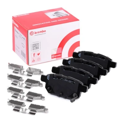 Imagem de BREMBO P 79 029 Jogo de pastilhas para travão disco com avisador sonoro desgaste chapa anti ruído acessórios SUZUKI: SWIFT 5