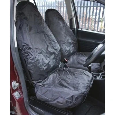 Imagem de SEALEY CSC6 Capa para banco de automóvel preto Impermeável Nylon à frente