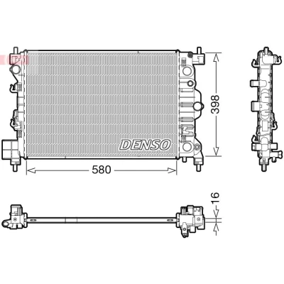 Imagem de DENSO DRM20117 Radiador, arrefecimento do motor 580 414 16