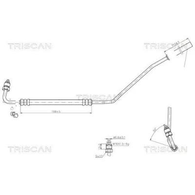 Imagem de TRISCAN 8516 29027 Tubo hidráulico, direcção da bomba hidráulica para a caixa direção VOLKSWAGEN: Polo IV Hatchback, SEAT: Ibiza 4 Sportcoupe