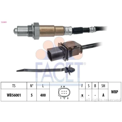 Imagem de FACET 10.8401 Sonda Lambda com material de fixação aquecimento, plana, banda larga, Rosca pré lubrificada 5 HYUNDAI: Getz