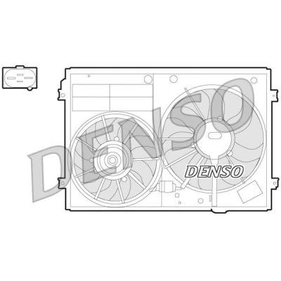 Imagem de DENSO DER32012 Ventilador de Radiador 295, 360 12 200/150 VOLKSWAGEN: GOLF 6, Jetta 3, Passat B6 Sedan, AUDI: A3 Hatchback, Sportback