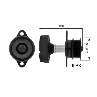 Imagem de GATES OAP7045 Polia Roda Livre do Alternador 150 FleetRunner Micro V Stretch Fit FORD: Focus Mk1 Carrinha