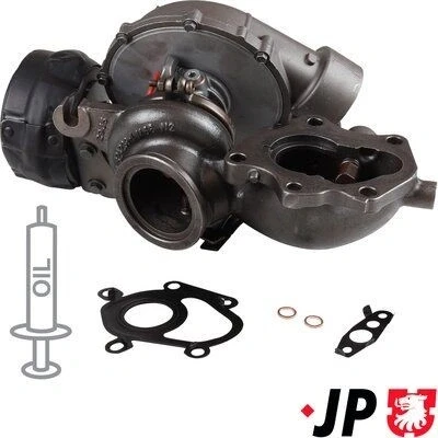 Imagem de JP GROUP 1217401700 Turbocompressor accionado pelos gases de escape, Carga regulada 2 níveis com juntas RENAULT: MASTER 3 Kasten