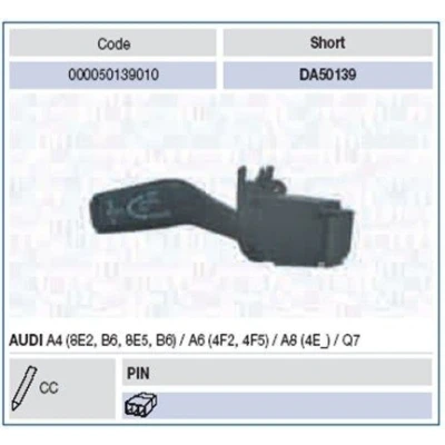 Imagem de MAGNETI MARELLI 000050139010 Comutador Na Coluna de Direcção AUDI: A4 B6 Avant, Sedan