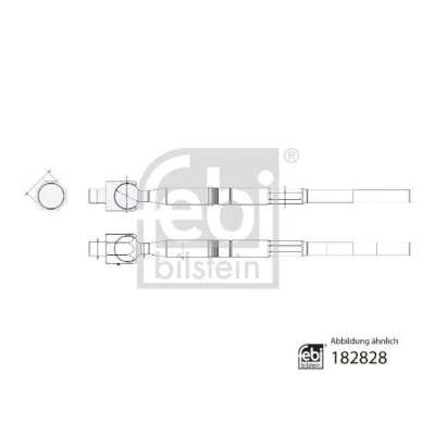 Imagem de FEBI BILSTEIN 182828 Barra Axial da Direção Eixo dianteiro, lado esquerdo, direito 324 com porca de segurança