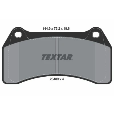 Imagem de TEXTAR 2348901 Jogo de pastilhas para travão disco não preparado indicador aviso desgaste JAGUAR: XJ Sedan, S Type