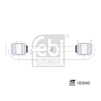Imagem de FEBI BILSTEIN 183040 barra / escora, estabilizadora Eixo traseiro esquerdo, direito 288 Aço