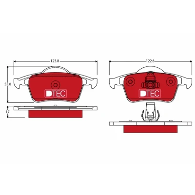 Imagem de TRW DTEC COTEC GDB1389DTE Jogo de pastilhas para travão disco não preparado indicador aviso desgaste VOLVO: S60 I, V70 2, S80 I